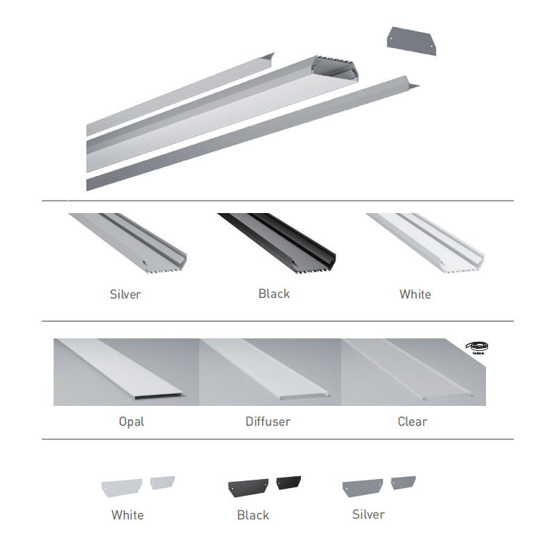 Large Drywall LED Strip Light Channel Aluminum Profile For LED Lighting Strip Large Drywall LED Strip Light Channel Aluminum Profile For LED Lighting Strip